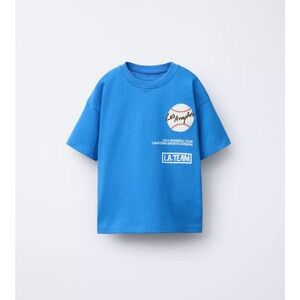 Zara Blue Kids T-Shirt with LA Baseball Design
